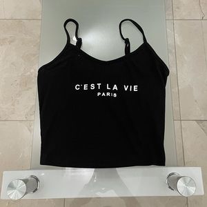 Black crop top. New without tag